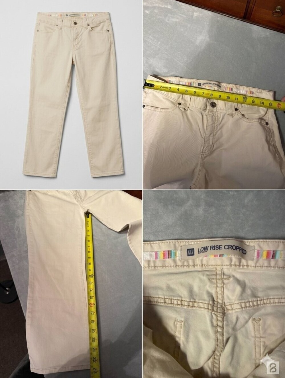 Gap Low Rise Cropped Khaki Pants